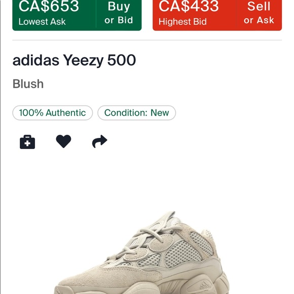 Yeezy 500 Blush size 9 - Picture 1 of 10